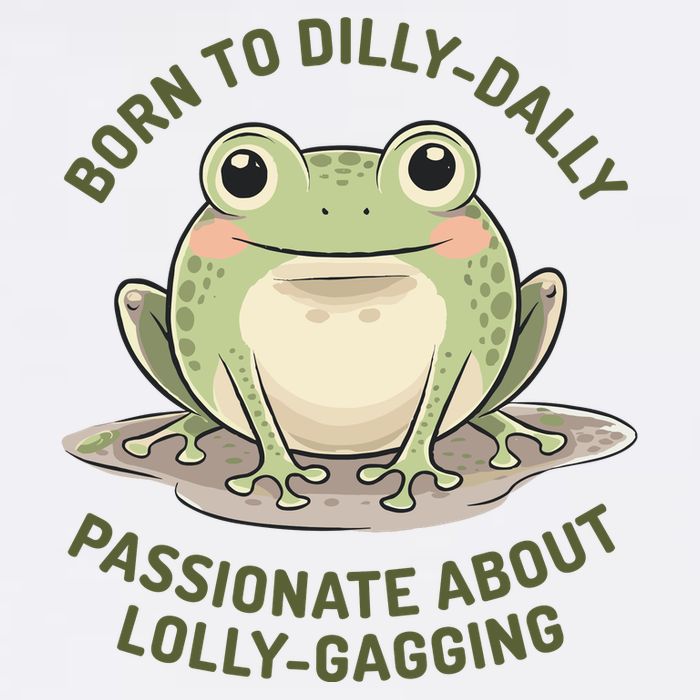 Born To Dilly Dally Funny Green Frog Meme Adult Drive Performance Visor