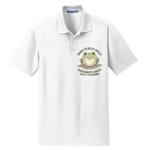 Born To Dilly Dally Funny Green Frog Meme Dry Zone Grid Polo