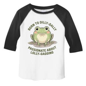 Born To Dilly Dally Funny Green Frog Meme Toddler Fine Jersey T-Shirt