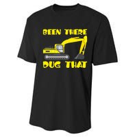 Been There Dug That, Funny Excavator Operator Performance Sprint T-Shirt