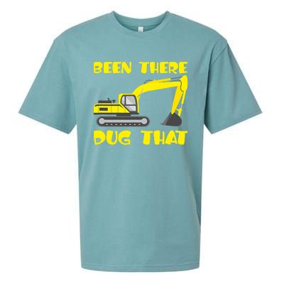 Been There Dug That, Funny Excavator Operator Sueded Cloud Jersey T-Shirt