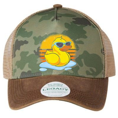 Bath Toy Duckie Cute Ducky Cool Sunglasses Retro Rubber Duck Legacy Tie Dye Trucker Hat