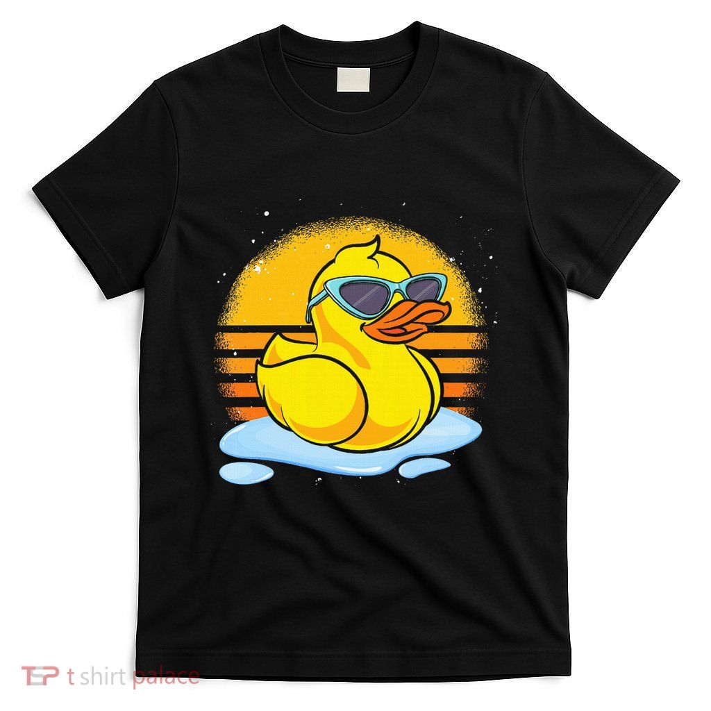 Bath Toy Duckie Cute Ducky Cool Sunglasses Retro Rubber Duck T-Shirt
