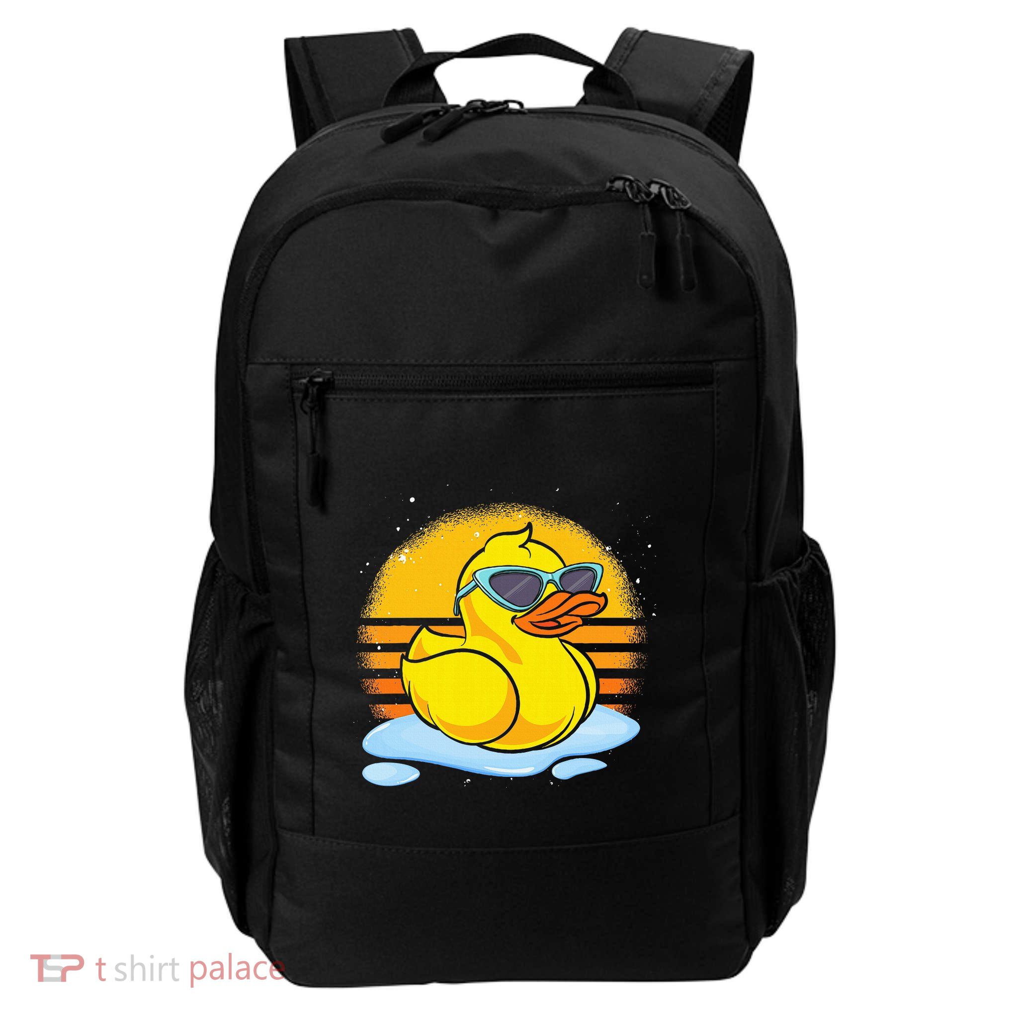 Bath Toy Duckie Cute Ducky Cool Sunglasses Retro Rubber Duck Daily Commute Backpack