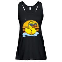 Bath Toy Duckie Cute Ducky Cool Sunglasses Retro Rubber Duck Ladies Essential Flowy Tank