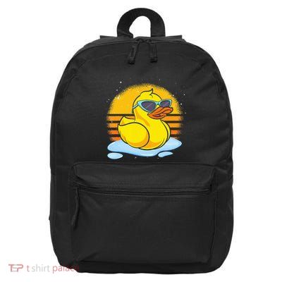 Bath Toy Duckie Cute Ducky Cool Sunglasses Retro Rubber Duck 16 in Basic Backpack