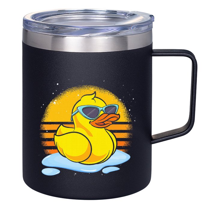Bath Toy Duckie Cute Ducky Cool Sunglasses Retro Rubber Duck 12oz Stainless Steel Coffee Mug