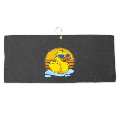 Bath Toy Duckie Cute Ducky Cool Sunglasses Retro Rubber Duck Large Microfiber Waffle Golf Towel