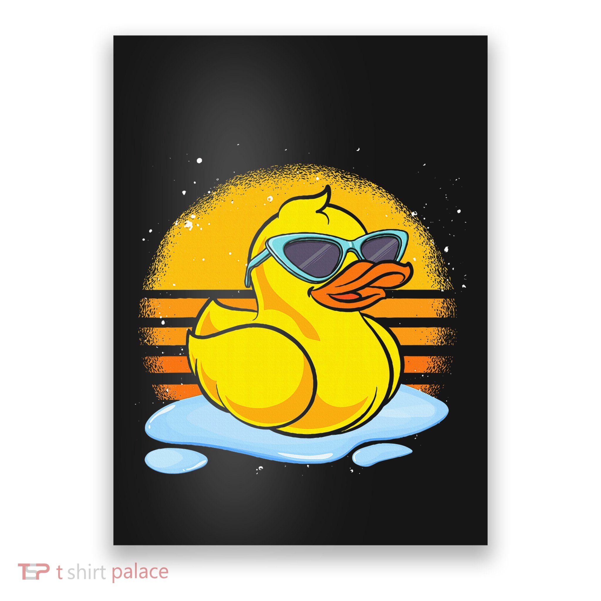 Bath Toy Duckie Cute Ducky Cool Sunglasses Retro Rubber Duck Poster