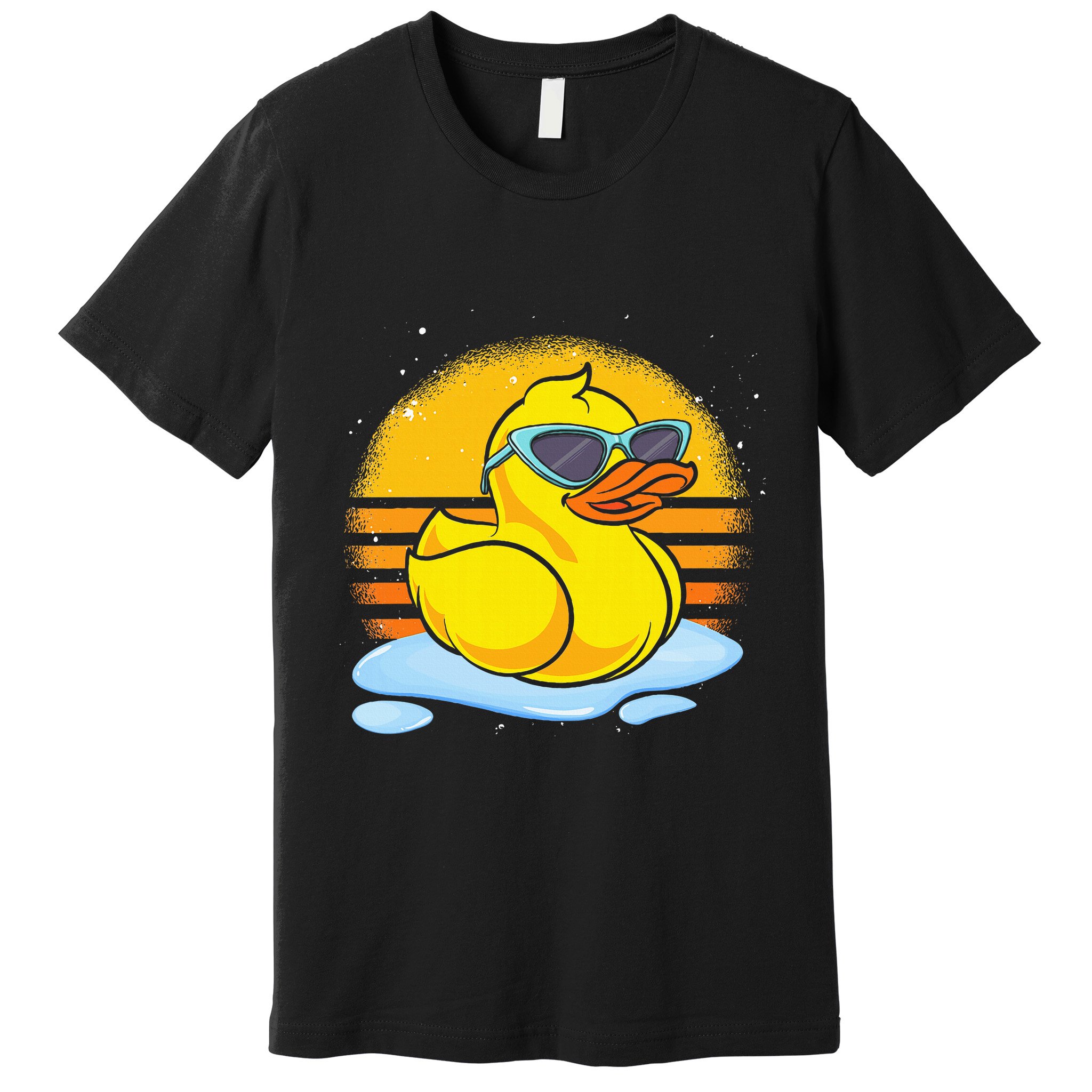Bath Toy Duckie Cute Ducky Cool Sunglasses Retro Rubber Duck Premium T-Shirt