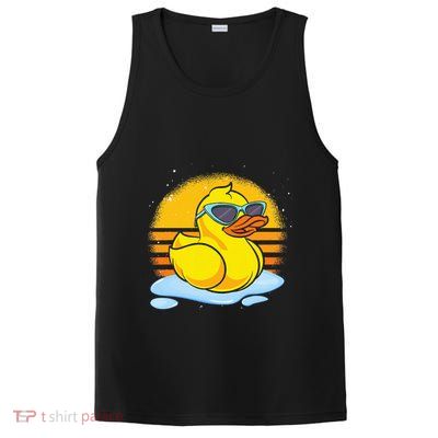 Bath Toy Duckie Cute Ducky Cool Sunglasses Retro Rubber Duck PosiCharge Competitor Tank