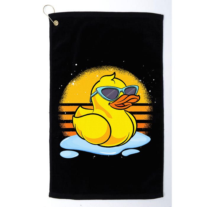 Bath Toy Duckie Cute Ducky Cool Sunglasses Retro Rubber Duck Golf Towel