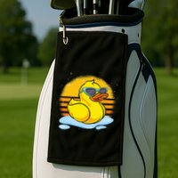 Bath Toy Duckie Cute Ducky Cool Sunglasses Retro Rubber Duck Golf Towel