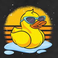 Bath Toy Duckie Cute Ducky Cool Sunglasses Retro Rubber Duck Golf Towel