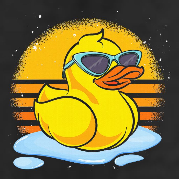 Bath Toy Duckie Cute Ducky Cool Sunglasses Retro Rubber Duck Golf Towel