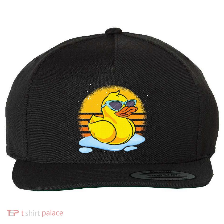 Bath Toy Duckie Cute Ducky Cool Sunglasses Retro Rubber Duck Wool Snapback Cap