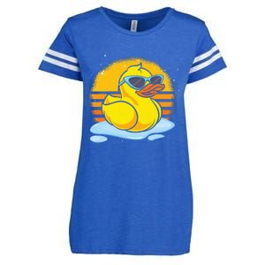 Bath Toy Duckie Cute Ducky Cool Sunglasses Retro Rubber Duck Enza Ladies Jersey Football T-Shirt