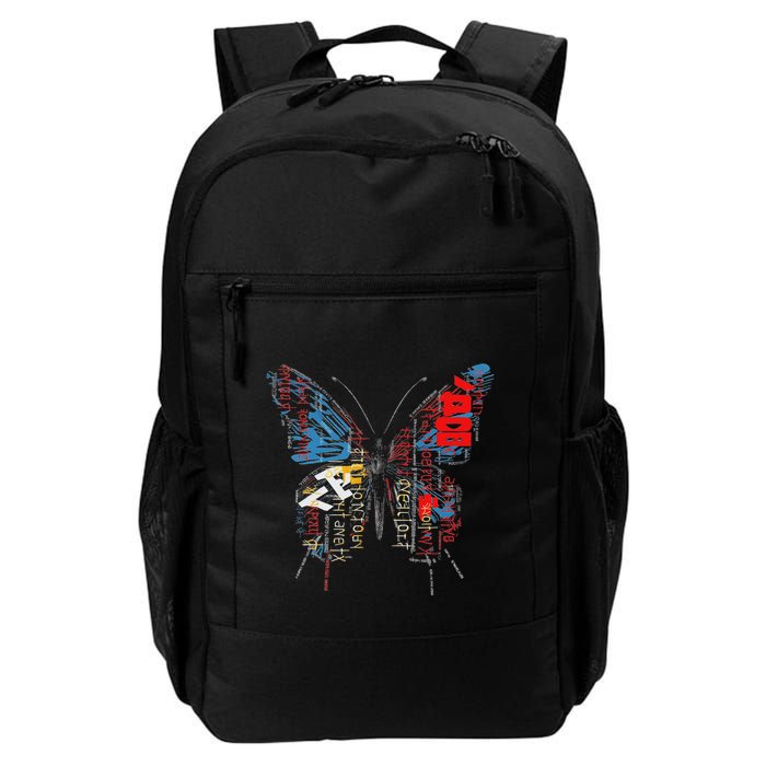 Butterfly Text Drawing Art Graphic Motif Anime Backpack
