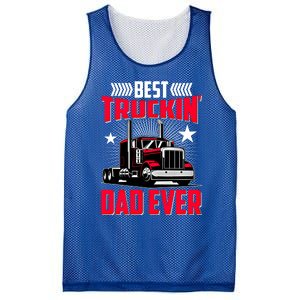 Best Trucking Dad Ever Trucker Funny Truck Driver Father Great Gift Mesh Reversible Basketball Jersey Tank