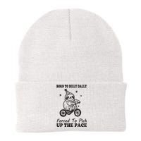 Born To Dilly Dally Forced To Pick Up The Pace Funny Sloth Knit Cap Winter Beanie