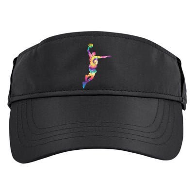 Basketball Tie Dye Vintage Retro Player Adult Drive Performance Visor