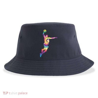 Basketball Tie Dye Vintage Retro Player Sustainable Bucket Hat