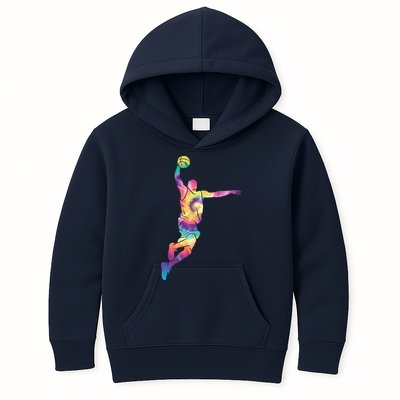 Basketball Tie Dye Vintage Retro Player Kids Hoodie
