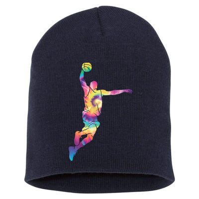 Basketball Tie Dye Vintage Retro Player Short Acrylic Beanie