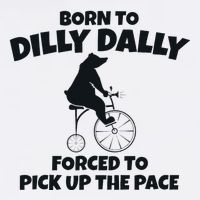Born To Dilly Dally Forced To Pick Up The Pace Bear Wool Snapback Cap
