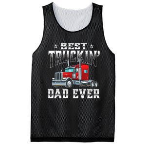 Best Truckin' Dad Trucker Semi Truck Driver Big Rig Mesh Reversible Basketball Jersey Tank