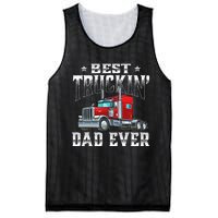 Best Truckin' Dad Trucker Semi Truck Driver Big Rig Mesh Reversible Basketball Jersey Tank