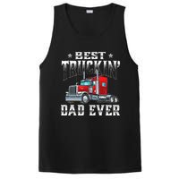 Best Truckin' Dad Trucker Semi Truck Driver Big Rig PosiCharge Competitor Tank