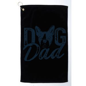 Boston Terrier Dog Dad Platinum Collection Golf Towel