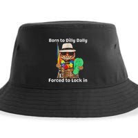 Born To Dilly Dally Forced To Lock In Cat Women Sustainable Bucket Hat