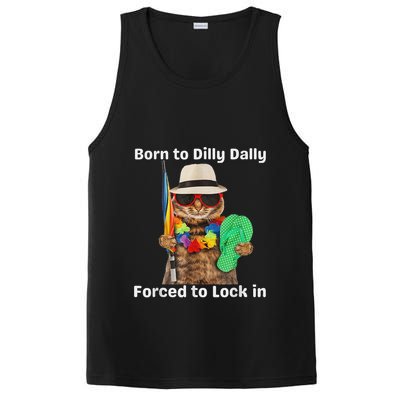 Born To Dilly Dally Forced To Lock In Cat Women PosiCharge Competitor Tank