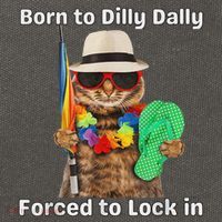 Born To Dilly Dally Forced To Lock In Cat Women Cotton Canvas Backpack