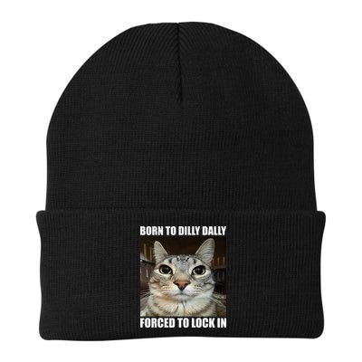 Born To Dilly Dallly Forced To Lock In Cat Lover Beanie