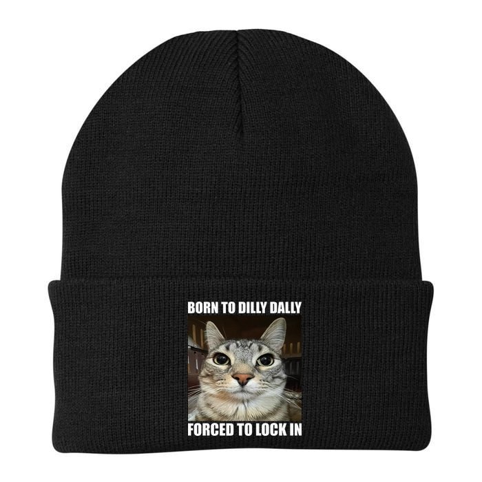 Born To Dilly Dallly Forced To Lock In Cat Lover Beanie