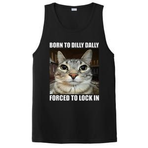 Born To Dilly Dallly Forced To Lock In Cat Lover PosiCharge Competitor Tank