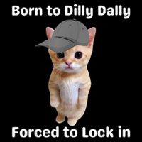 Born To Dilly Dally Forced To Lock In Cat Drawstring Bag