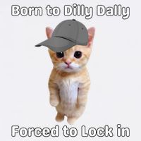 Born To Dilly Dally Forced To Lock In Cat Garment-Dyed Sweatshirt