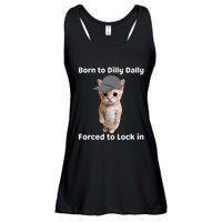 Born To Dilly Dally Forced To Lock In Cat Ladies Essential Flowy Tank