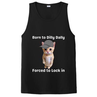 Born To Dilly Dally Forced To Lock In Cat PosiCharge Competitor Tank