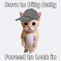 Born To Dilly Dally Forced To Lock In Cat Garment-Dyed Sweatshirt