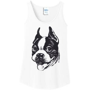 Boston Terrier Dog Lovers Funny Dog Face Classic Ladies Essential Tank