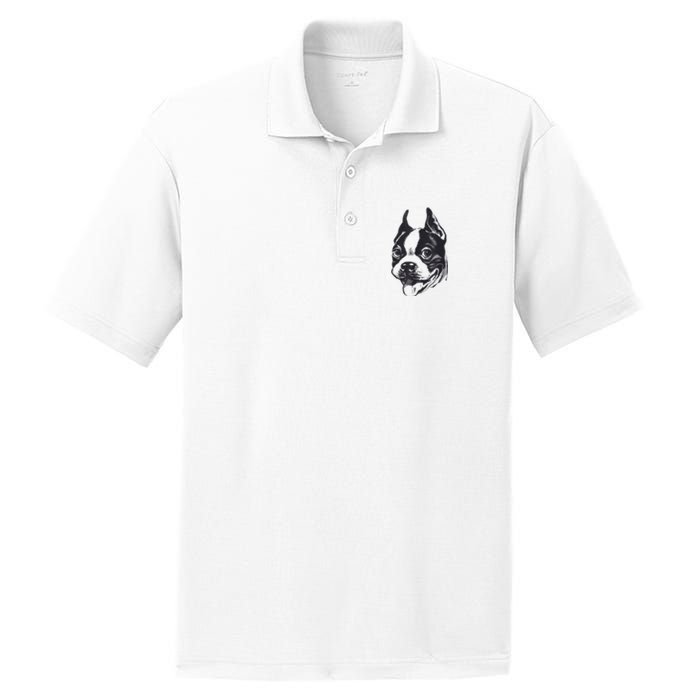 Boston Terrier Dog Lovers Funny Dog Face Classic PosiCharge RacerMesh Polo