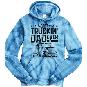 Best Truckin' Dad Ever Truck Driver Father's Day Gift Tie Dye Hoodie