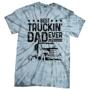 Best Truckin' Dad Ever Truck Driver Father's Day Gift Tie-Dye T-Shirt