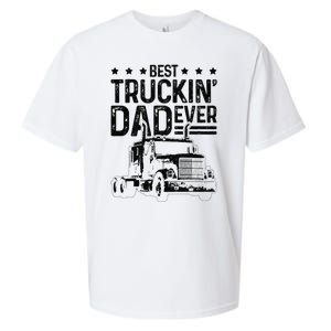 Best Truckin' Dad Ever Truck Driver Father's Day Gift Sueded Cloud Jersey T-Shirt