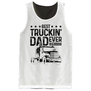 Best Truckin' Dad Ever Truck Driver Father's Day Gift Mesh Reversible Basketball Jersey Tank